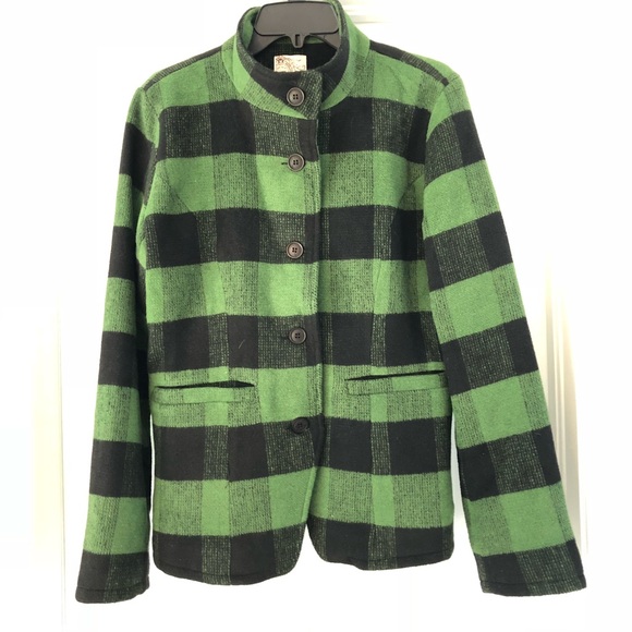 Modcloth Jackets & Blazers - ModCloth Green & Black Plaid Jacket NWT
